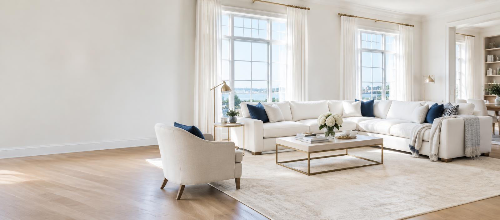 Bright spotless living room